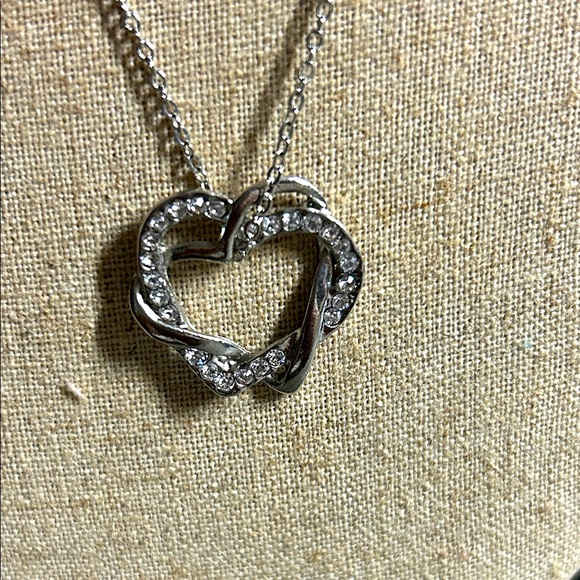 Swarovski Crystal Double Heart Pendant Necklace - Picture 1 of 3